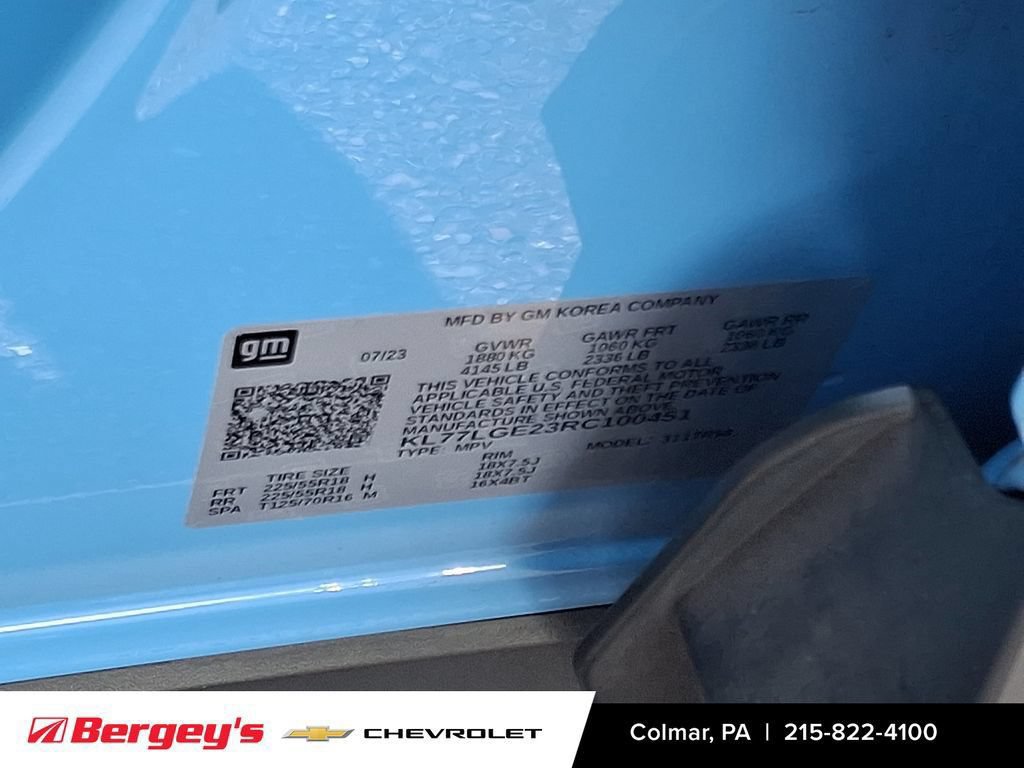 Certified 2024 Chevrolet Trax RS w/ Sunroof Package FWD image 29