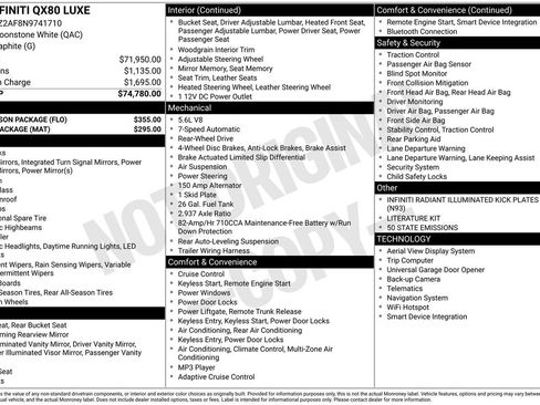 Used 2022 INFINITI QX80 Luxe w/ All-Season Package image 31