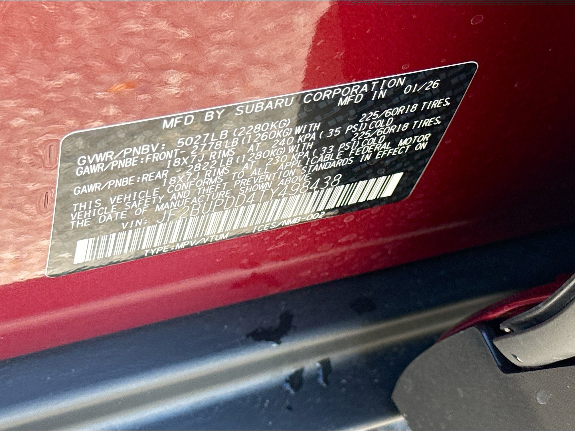 New 2026 Subaru Outback Limited AWD/4WD image 42