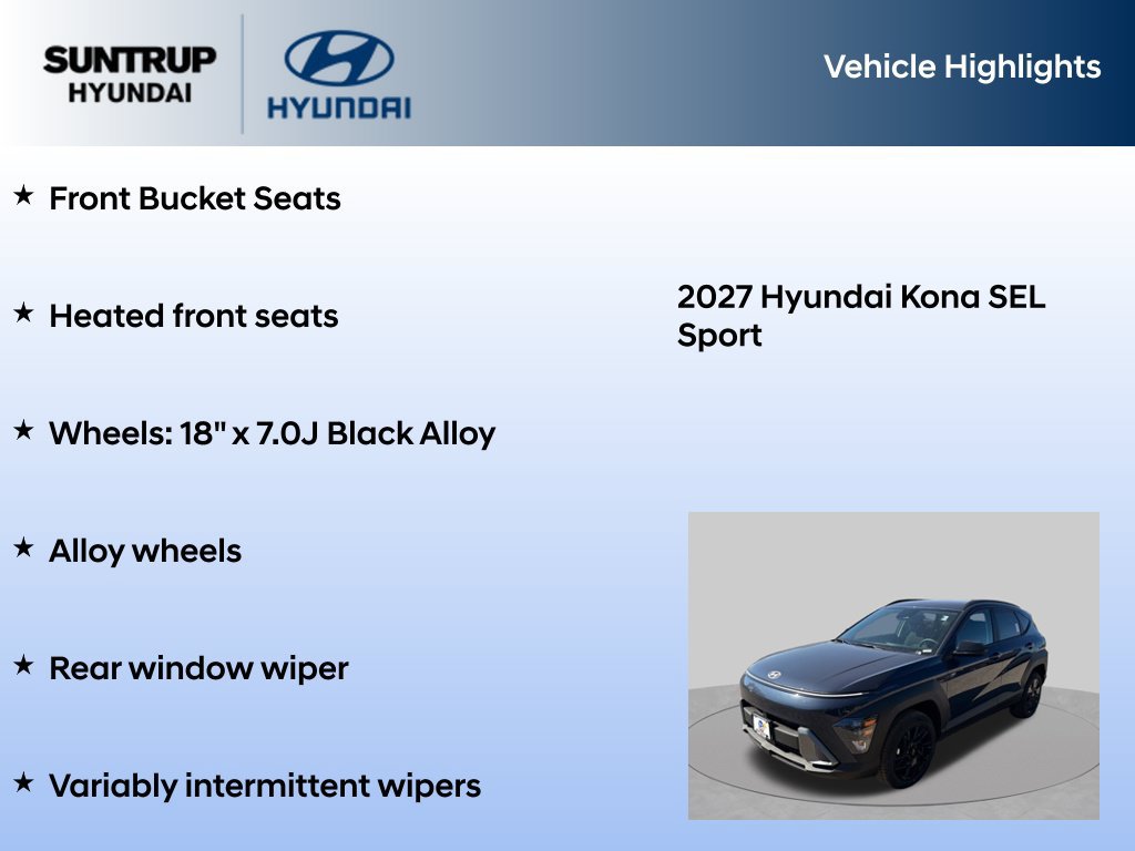 New 2027 Hyundai Kona SEL Sport AWD/4WD image 15