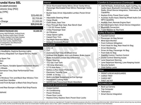 Certified 2023 Hyundai Kona SEL w/ Convenience Package AWD/4WD image 26