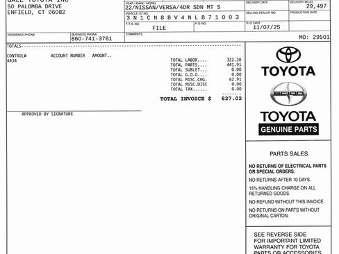 Used 2022 Nissan Versa S image 11