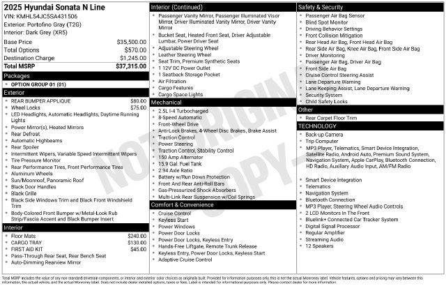 Used 2025 Hyundai Sonata N Line FWD image 28