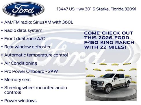 New 2026 Ford F150 King Ranch w/ Equipment Group 601A High image 30