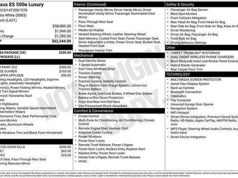 New 2026 Lexus ES 500e w/ Cold Area Package AWD/4WD image 4