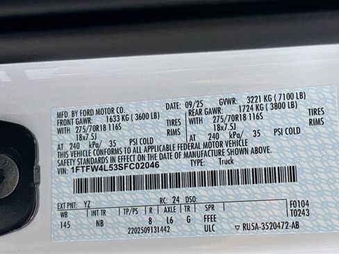 New 2025 Ford F150 Tremor w/ Equipment Group 402A High image 40