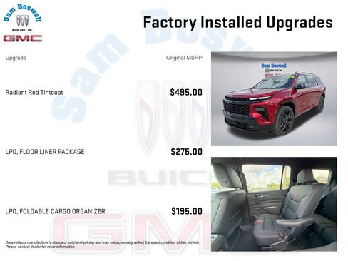 Used 2024 Chevrolet Traverse RS w/ LPO, Floor Liner Package AWD/4WD image 3