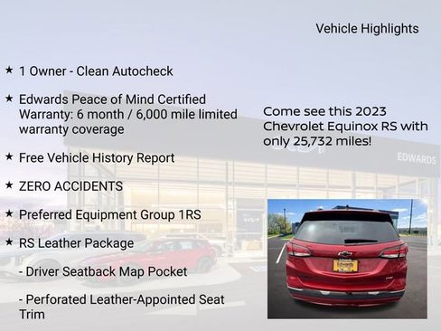 Used 2023 Chevrolet Equinox RS w/ RS Leather Package AWD/4WD image 11