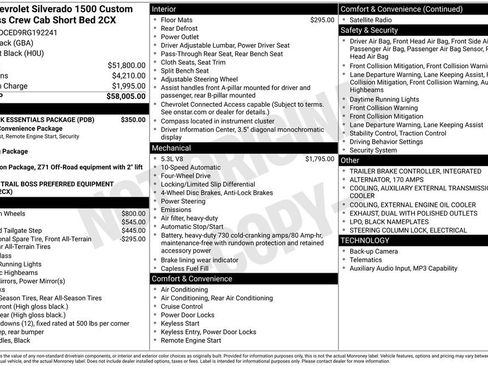 Used 2024 Chevrolet Silverado 1500 Custom Trail Boss w/ LPO, Dark Essentials Package AWD/4WD image 6
