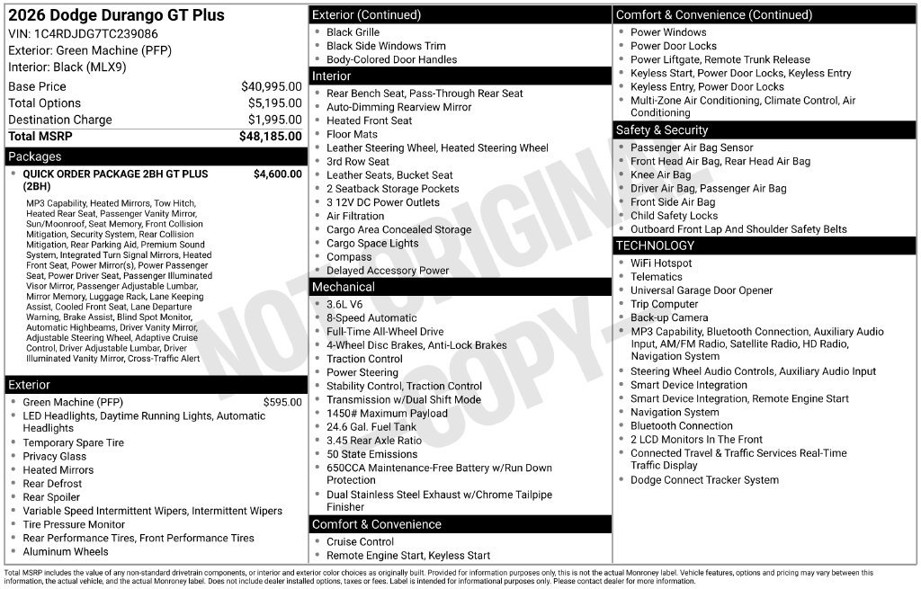 Used 2026 Dodge Durango GT AWD/4WD image 5