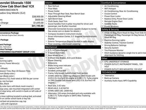 Used 2021 Chevrolet Silverado 1500 Custom image 25