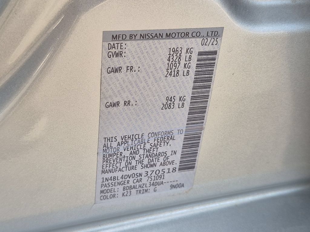 Certified 2025 Nissan Altima 2.5 SV FWD image 42