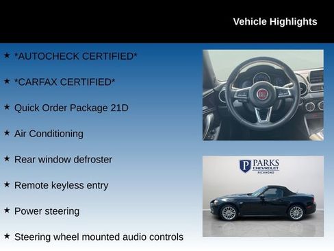 Used 2017 FIAT 124 Spider Classica RWD image 4