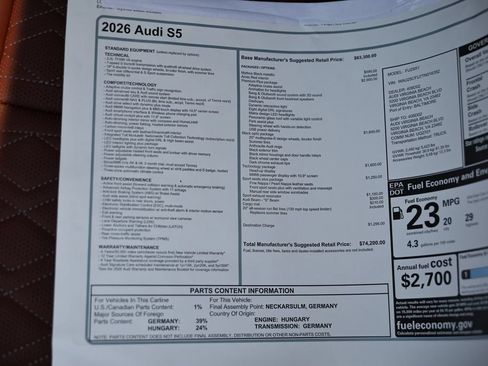 New 2026 Audi S5 Premium Plus AWD/4WD image 26