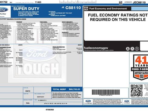 Used 2018 Ford F350 Limited AWD/4WD image 3