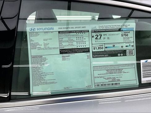 New 2026 Hyundai Sonata SEL AWD/4WD image 19