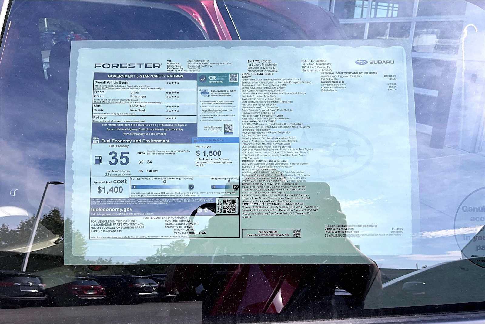 New 2026 Subaru Forester Touring AWD/4WD image 19