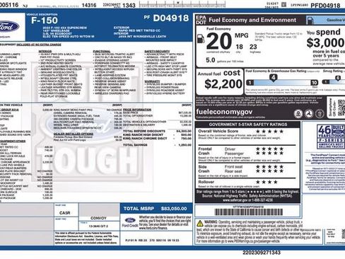 Used 2023 Ford F150 King Ranch w/ Equipment Group 601A High AWD/4WD image 35