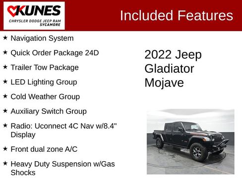 Used 2022 Jeep Gladiator Mojave w/ LED Lighting Group image 3