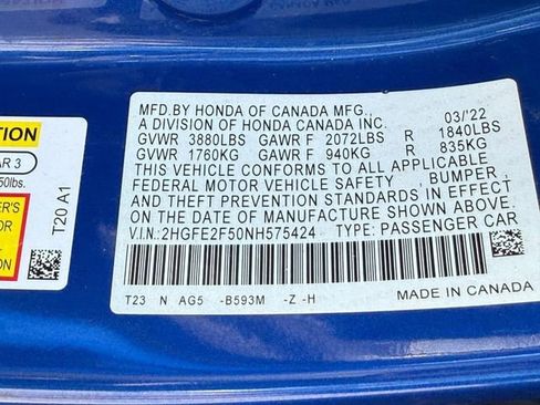 Used 2022 Honda Civic Sport image 24