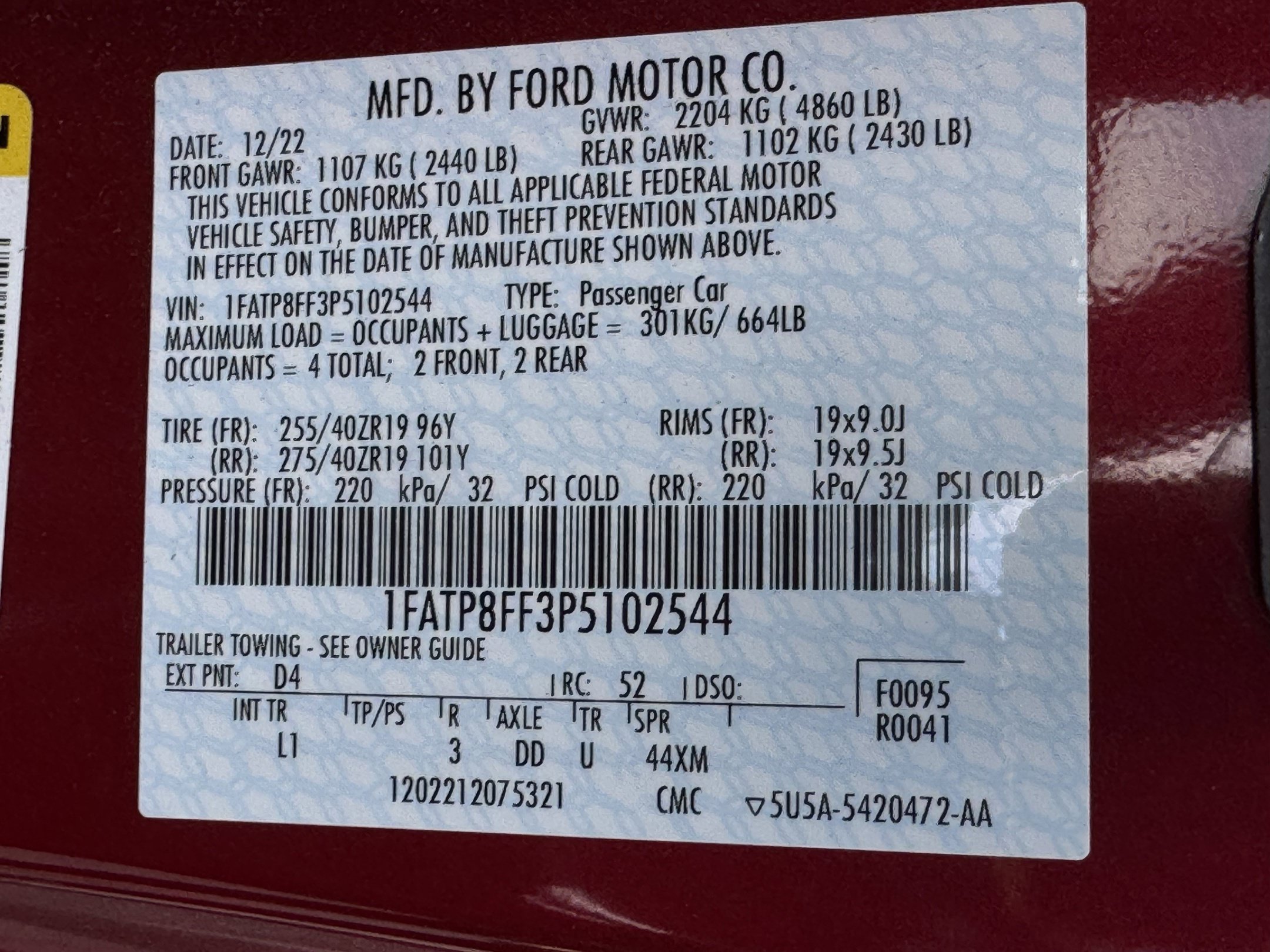 Used 2023 Ford Mustang GT Premium w/ GT Performance Package RWD image 35