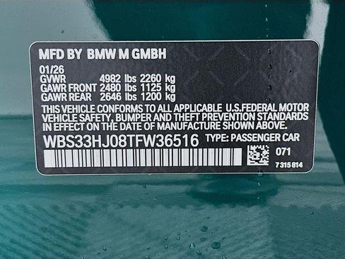 New 2026 BMW M3 Competition w/ M Carbon Exterior Package image 24