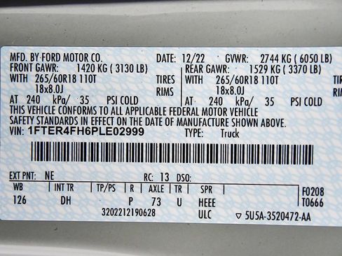 Used 2023 Ford Ranger Lariat w/ FX4 Off-Road Package image 16