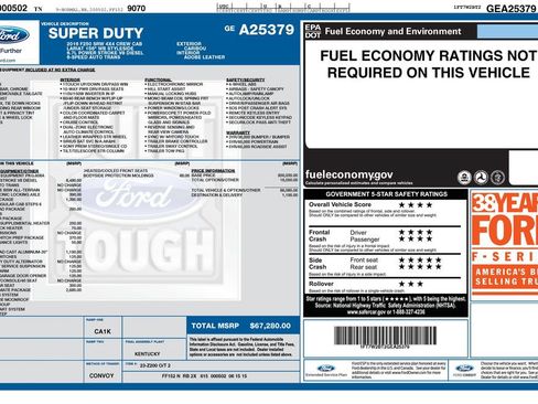 Used 2016 Ford F250 Lariat w/ Lariat Ultimate Package AWD/4WD image 35