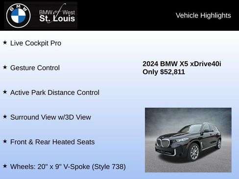 Used 2024 BMW X5 xDrive40i w/ Premium Package AWD/4WD image 24