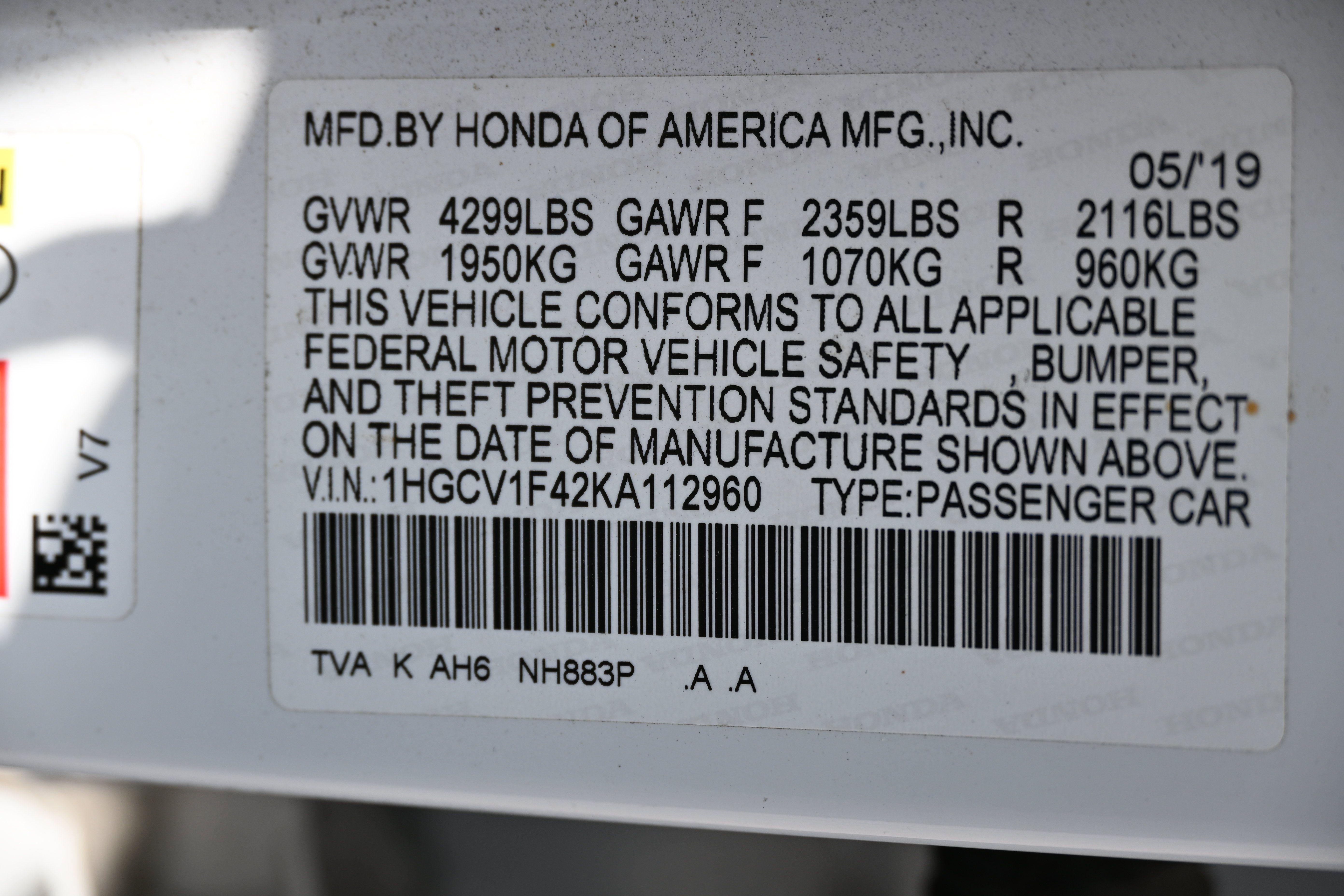 Used 2019 Honda Accord EX image 21
