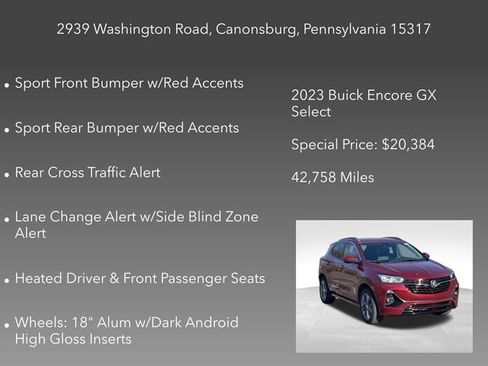 Certified 2023 Buick Encore GX Select w/ Sport Touring Package image 19