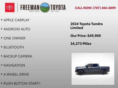 Used 2024 Toyota Tundra Limited w/ TRD Off-Road Package AWD/4WD image 9