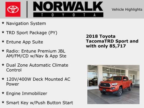 Used 2018 Toyota Tacoma TRD Sport AWD/4WD image 10
