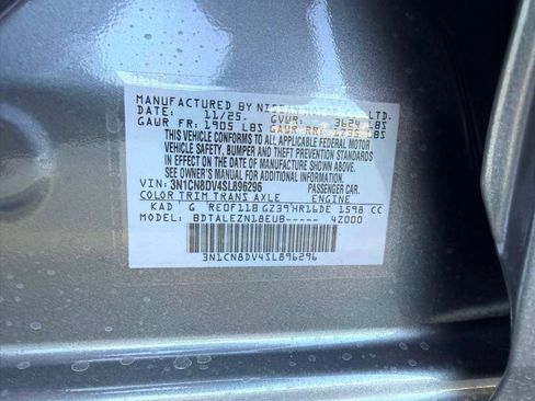 New 2025 Nissan Versa S w/ Trunk Package image 29