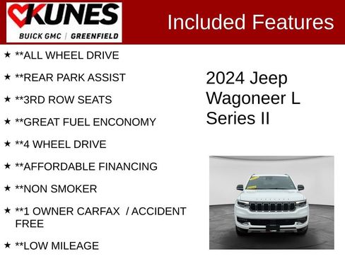Used 2024 Jeep Wagoneer L Series II w/ Flexible Seating Group AWD/4WD image 3