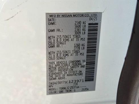 Used 2025 Nissan Murano Platinum w/ Cargo Package AWD/4WD image 38