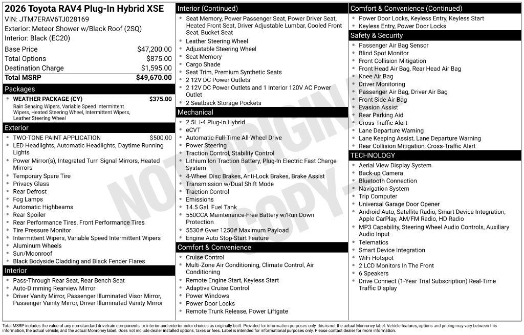 Used 2026 Toyota RAV4 XSE w/ Weather Package AWD/4WD image 32
