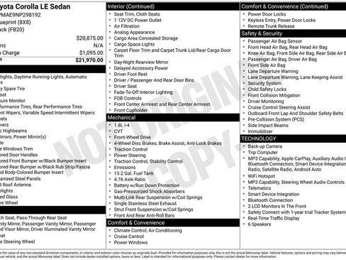 Used 2022 Toyota Corolla LE image 17