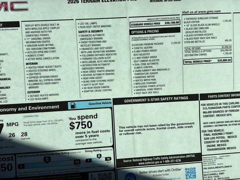 New 2026 GMC Terrain Elevation w/ Elevation Premium Package image 37