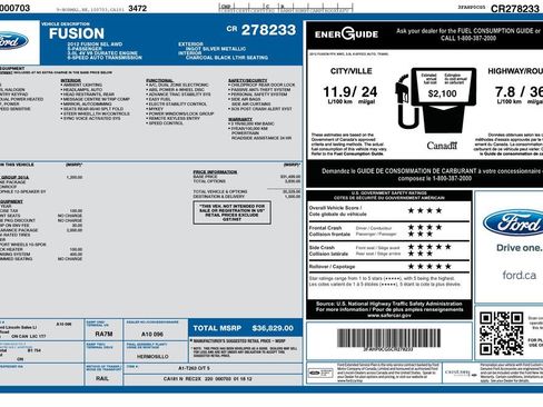 Used 2012 Ford Fusion SEL w/ Sport Appearance Pkg AWD/4WD image 38