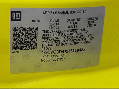 Used 2024 Chevrolet Corvette 3LT w/ Z51 Performance Package image 29