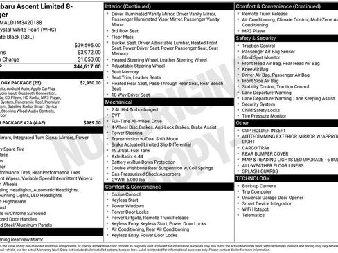 Used 2021 Subaru Ascent Limited w/ Technology Package image 34