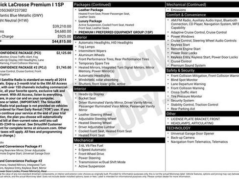 Used 2014 Buick LaCrosse Premium w/ Driver Confidence Package FWD image 40