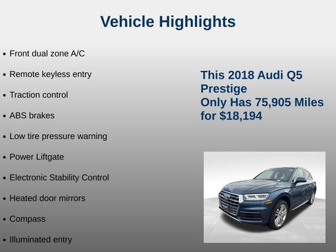 Used 2018 Audi Q5 Prestige AWD/4WD image 5