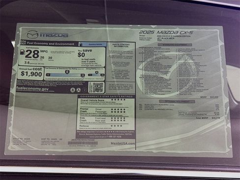 New 2025 MAZDA CX-5 Carbon Edition image 20