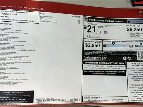 New 2026 Jaguar F-PACE R-Dynamic S AWD/4WD image 11