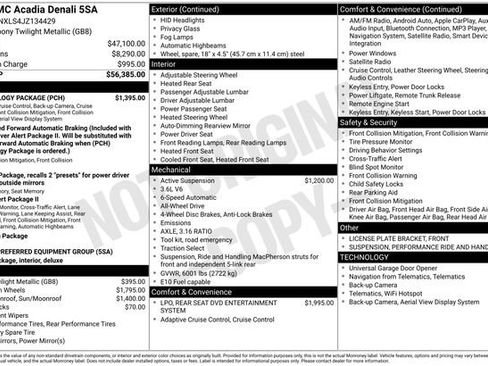 Used 2018 GMC Acadia Denali w/ Technology Package image 12