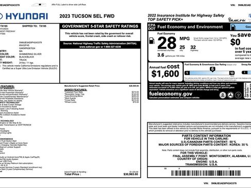 Used 2023 Hyundai Tucson SEL FWD image 3