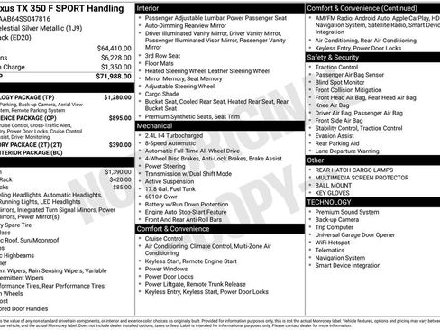 Used 2025 Lexus TX 350 AWD w/ Technology Package image 13