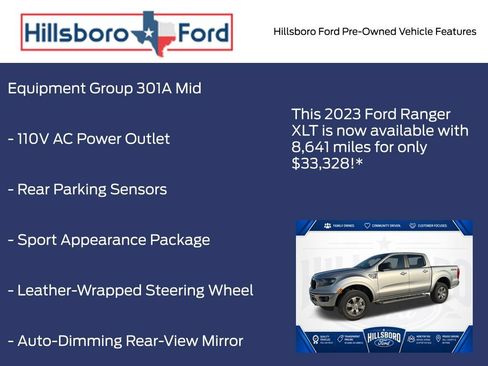 Used 2023 Ford Ranger XLT w/ Equipment Group 301A Mid AWD/4WD image 3